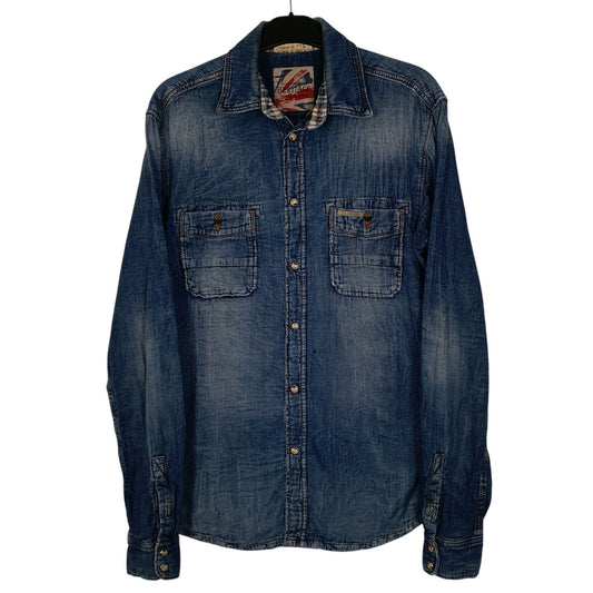 Mens Blue Pepe Jeans Denim Long Sleeve Shirt