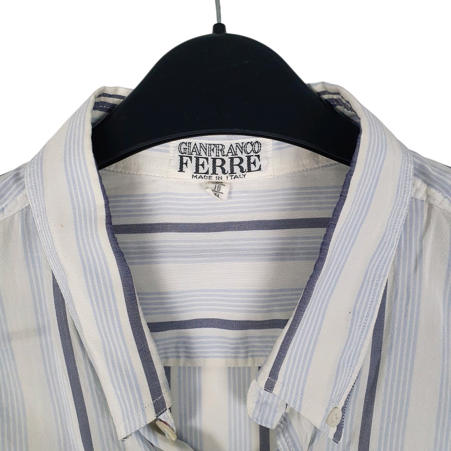 Mens Blue Gianfranco Ferre Vintage Made In Italy  Shirt