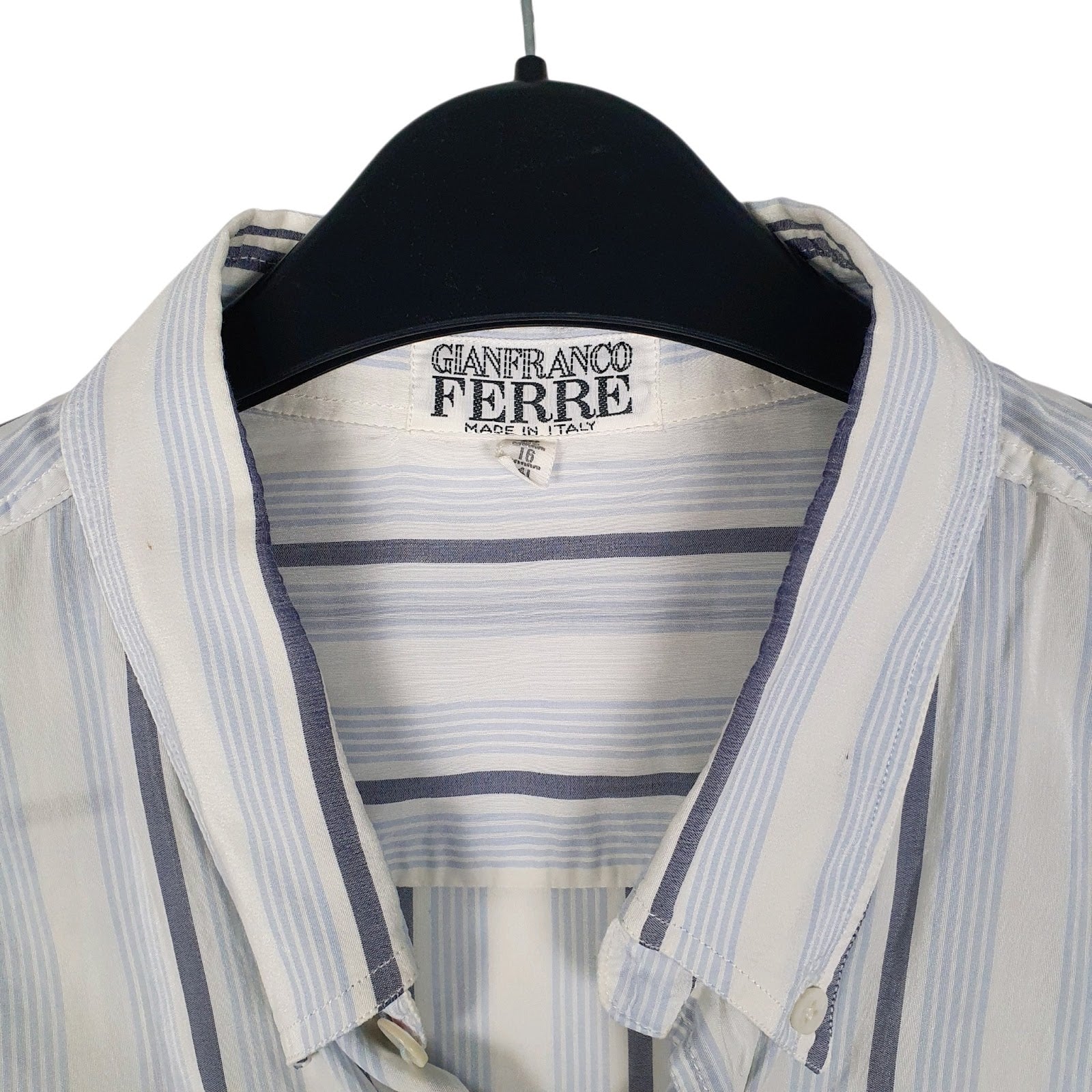 Mens Blue Gianfranco Ferre Vintage Made In Italy  Shirt