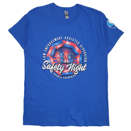 Mens Blue Gildan  Short Sleeve T Shirt
