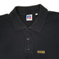 Mens Navy Russell Athletic Bowling Cardigan Polo Shirt
