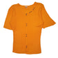 Womens Orange Acryl Blouse Short Sleeve T Shirt