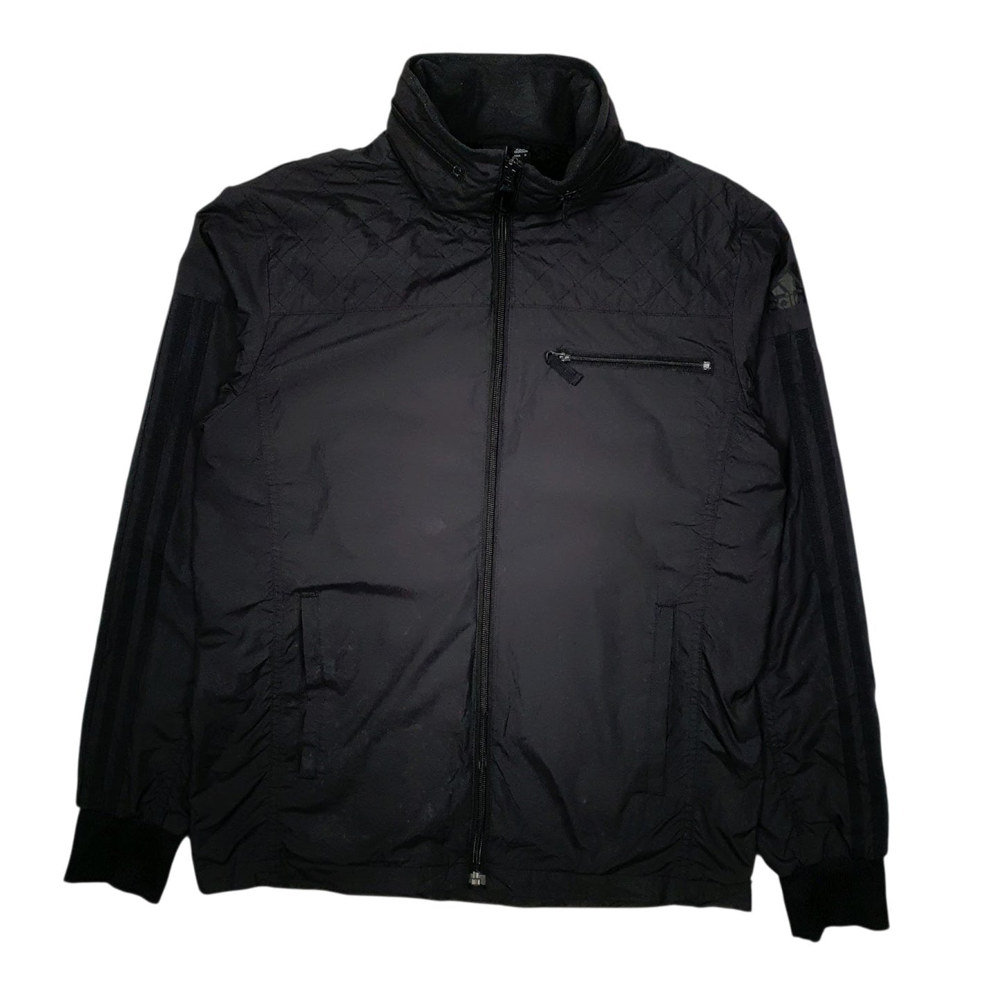 Mens Black Adidas Wind Rdy Hoodie Coat