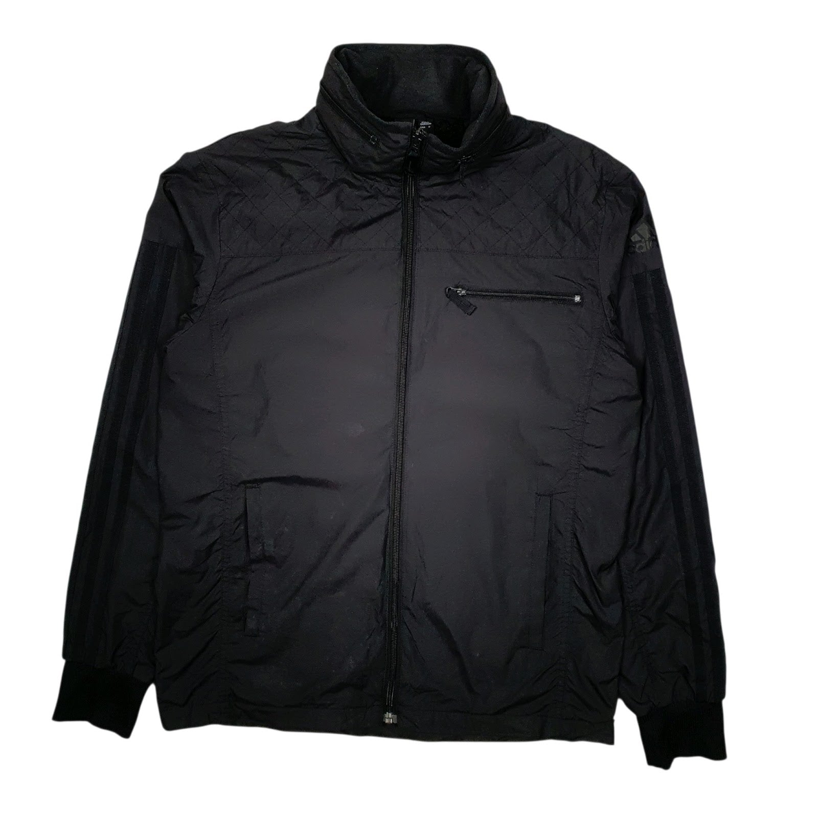 Mens Black Adidas Wind Rdy Hoodie Coat