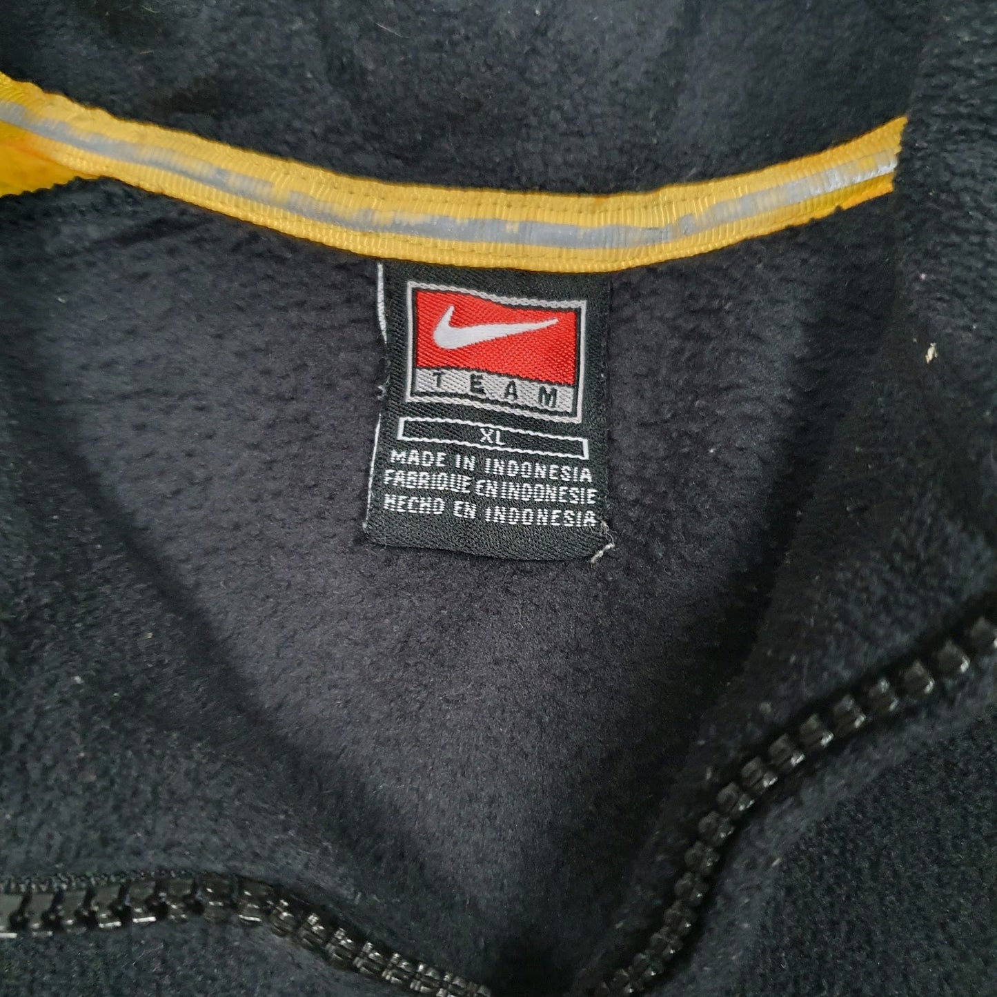 Mens Black Nike Vintage Teams Iowa Hawkeyes Quarter Zip Jumper