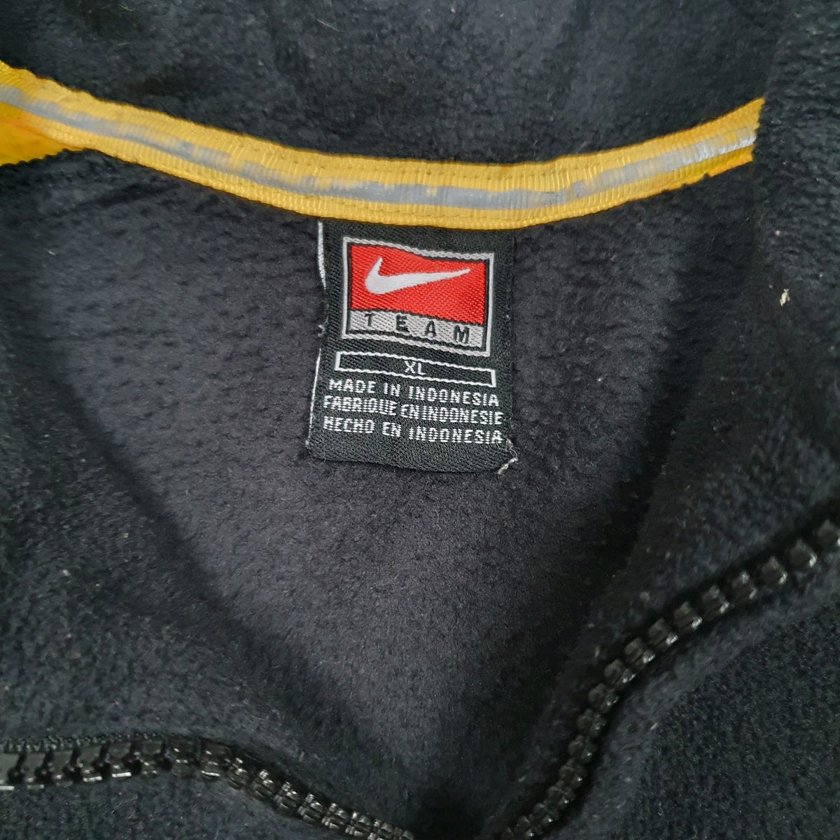 Mens Black Nike Vintage Teams Iowa Hawkeyes Quarter Zip Jumper