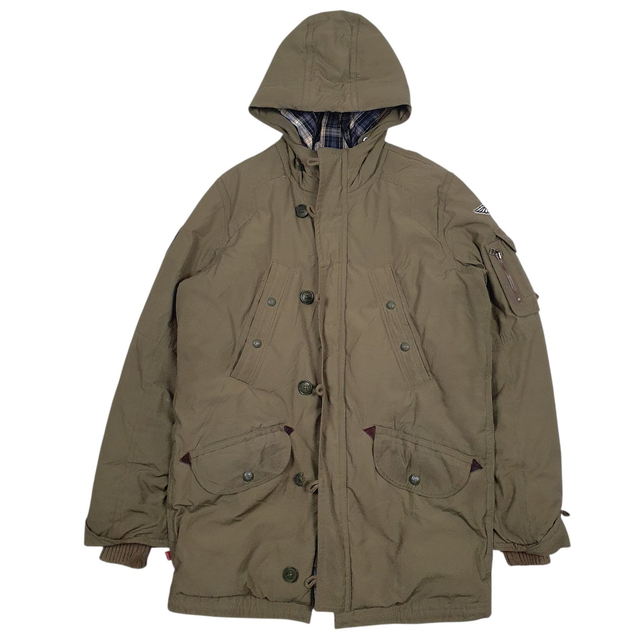 Mens Green Levis Padded  Coat