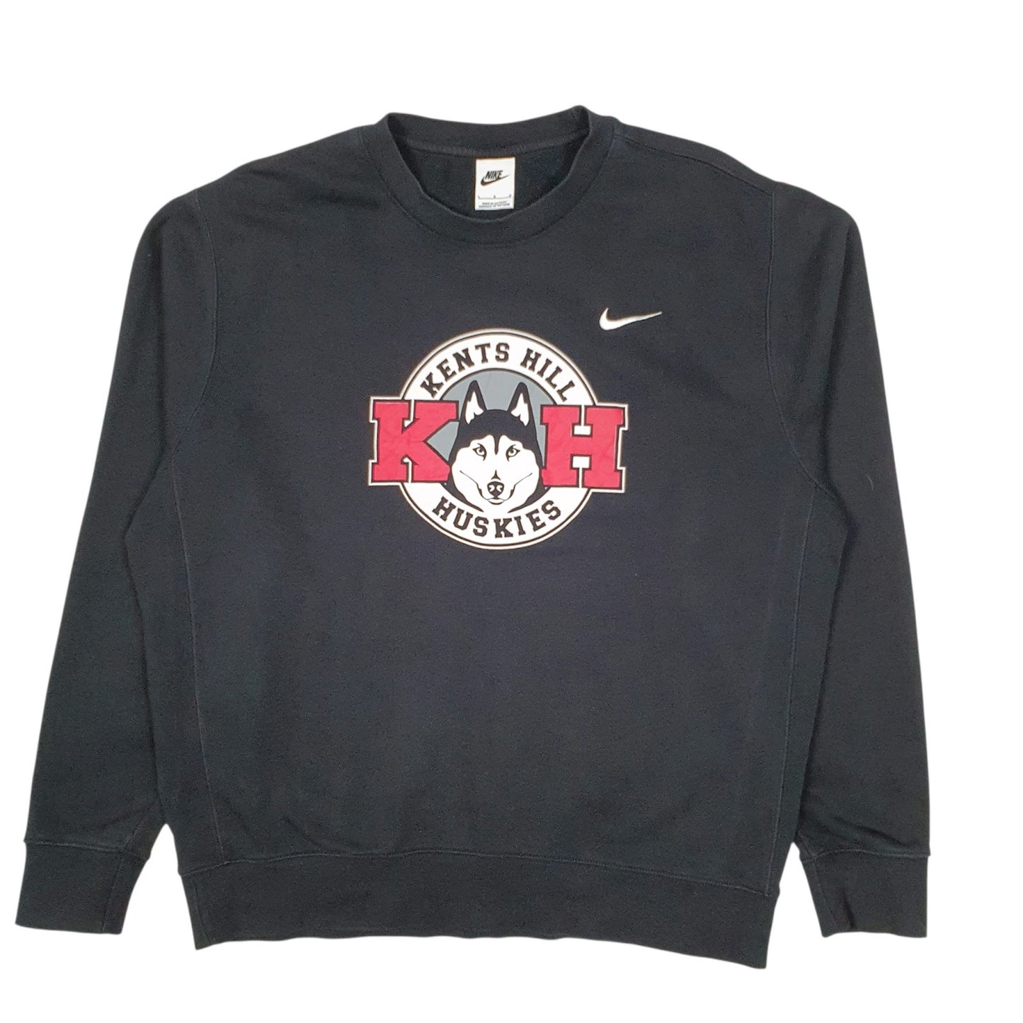 Mens Black Nike Kents Hill Huskies Crewneck Jumper