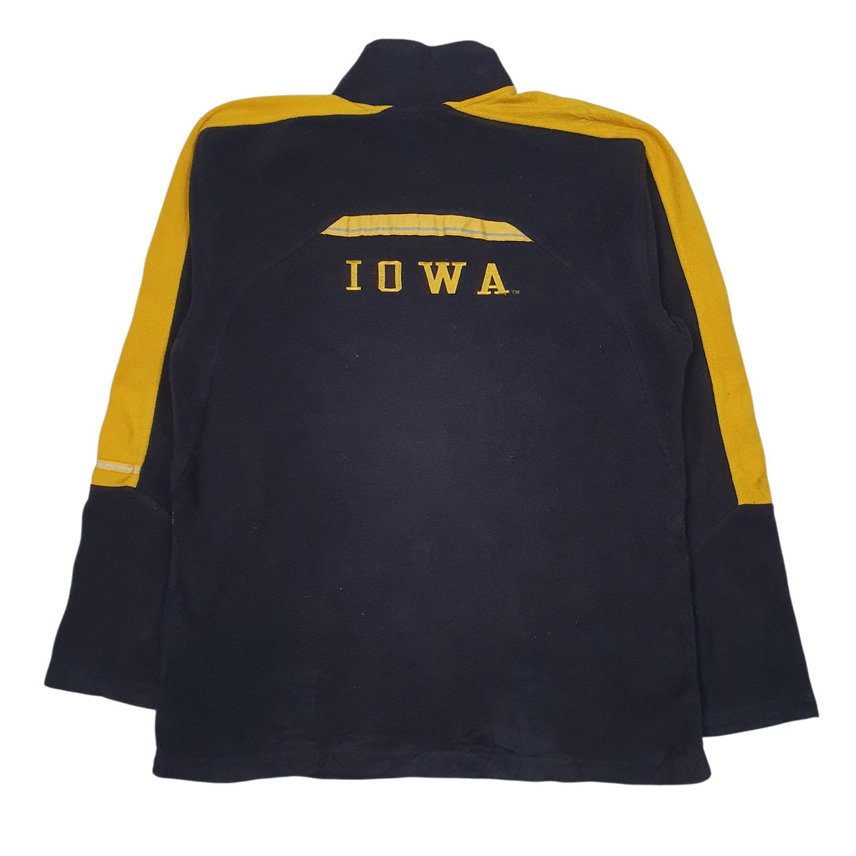 Mens Black Nike Vintage Teams Iowa Hawkeyes Quarter Zip Jumper
