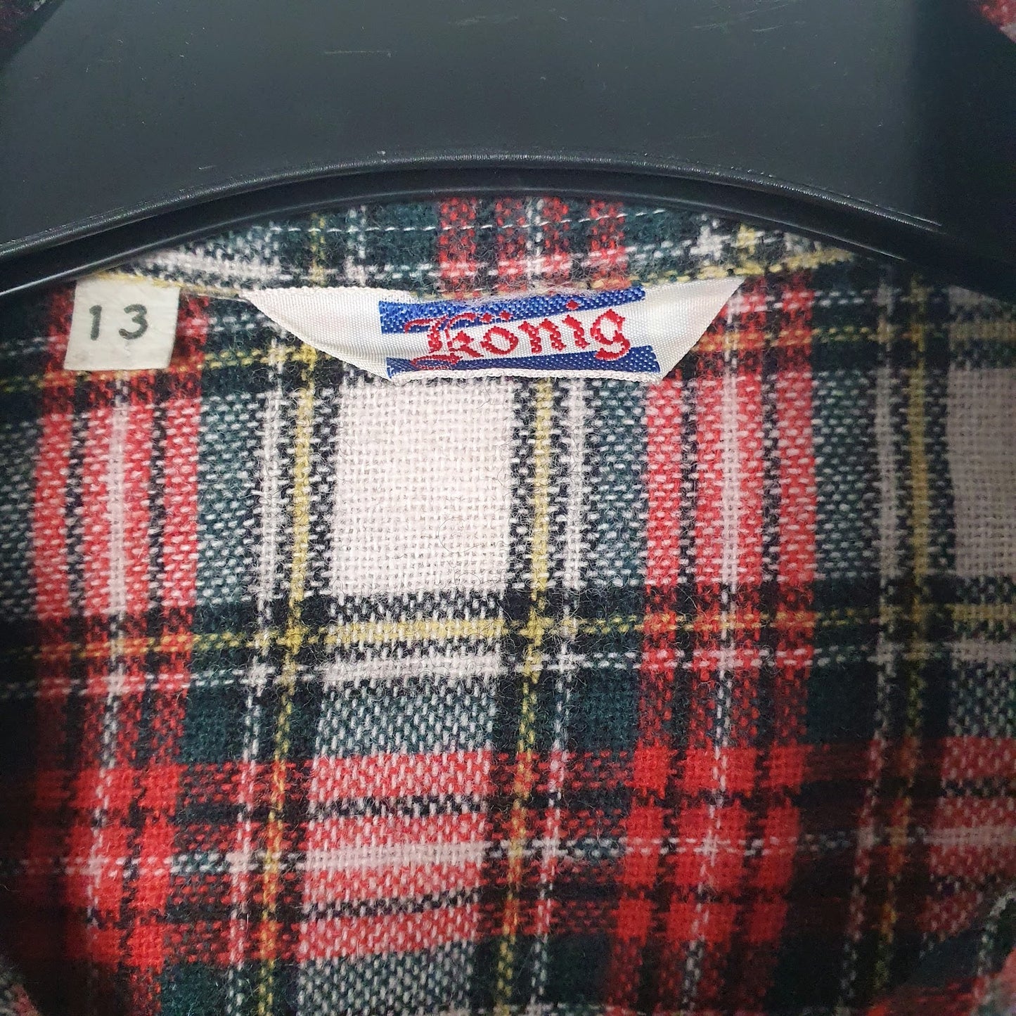 Mens Beige Konig Vintage Flannel Button Up  Shirt