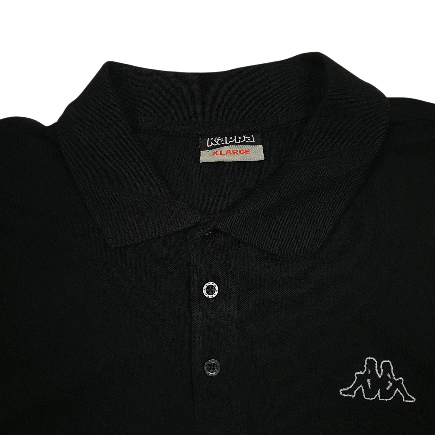 Mens Black Kappa   Polo Shirt