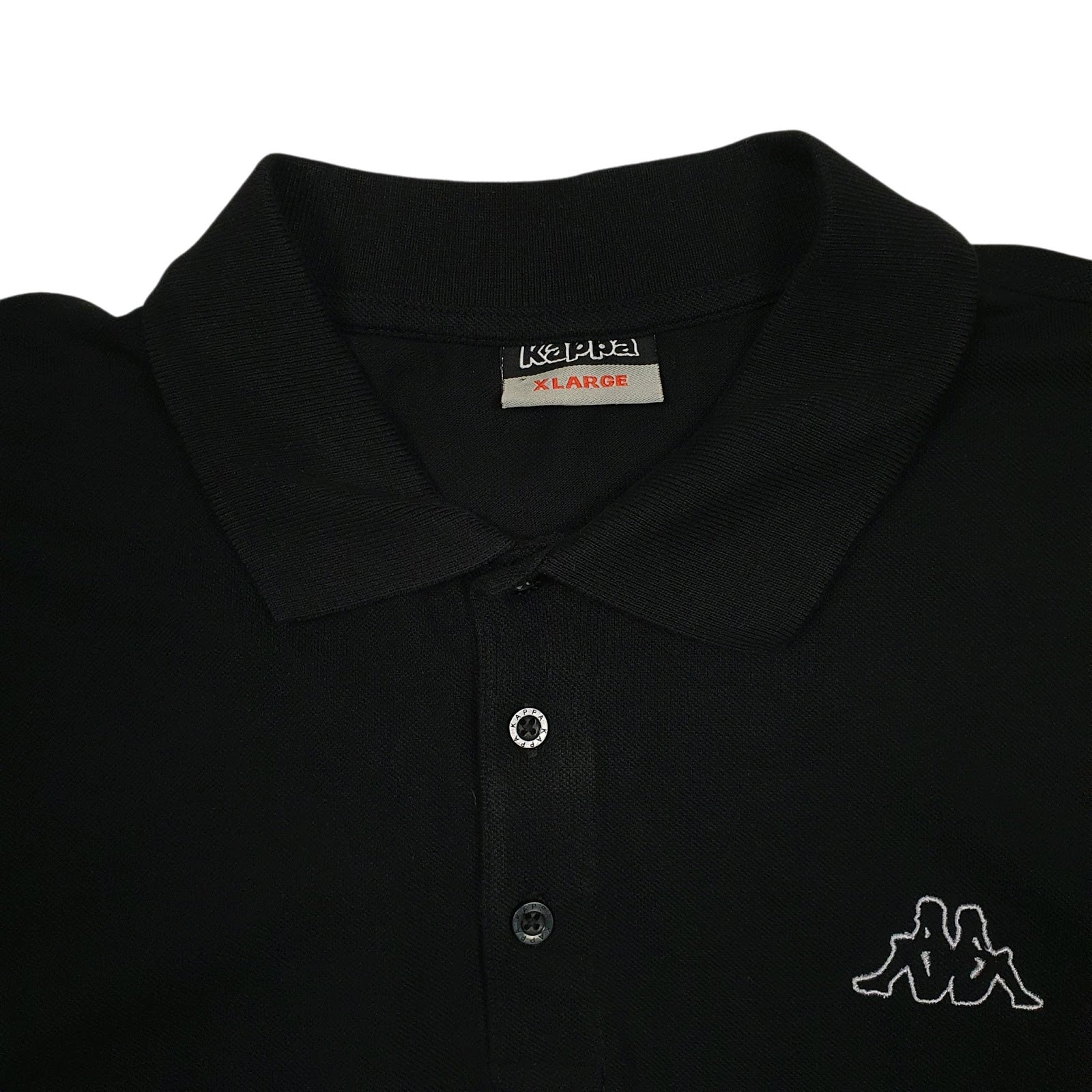 Mens Black Kappa   Polo Shirt