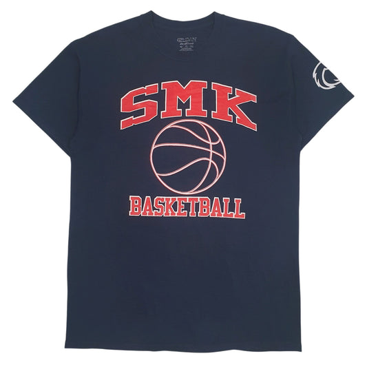 Mens Navy Gildan SMK Basketball Short Sleeve T Shirt