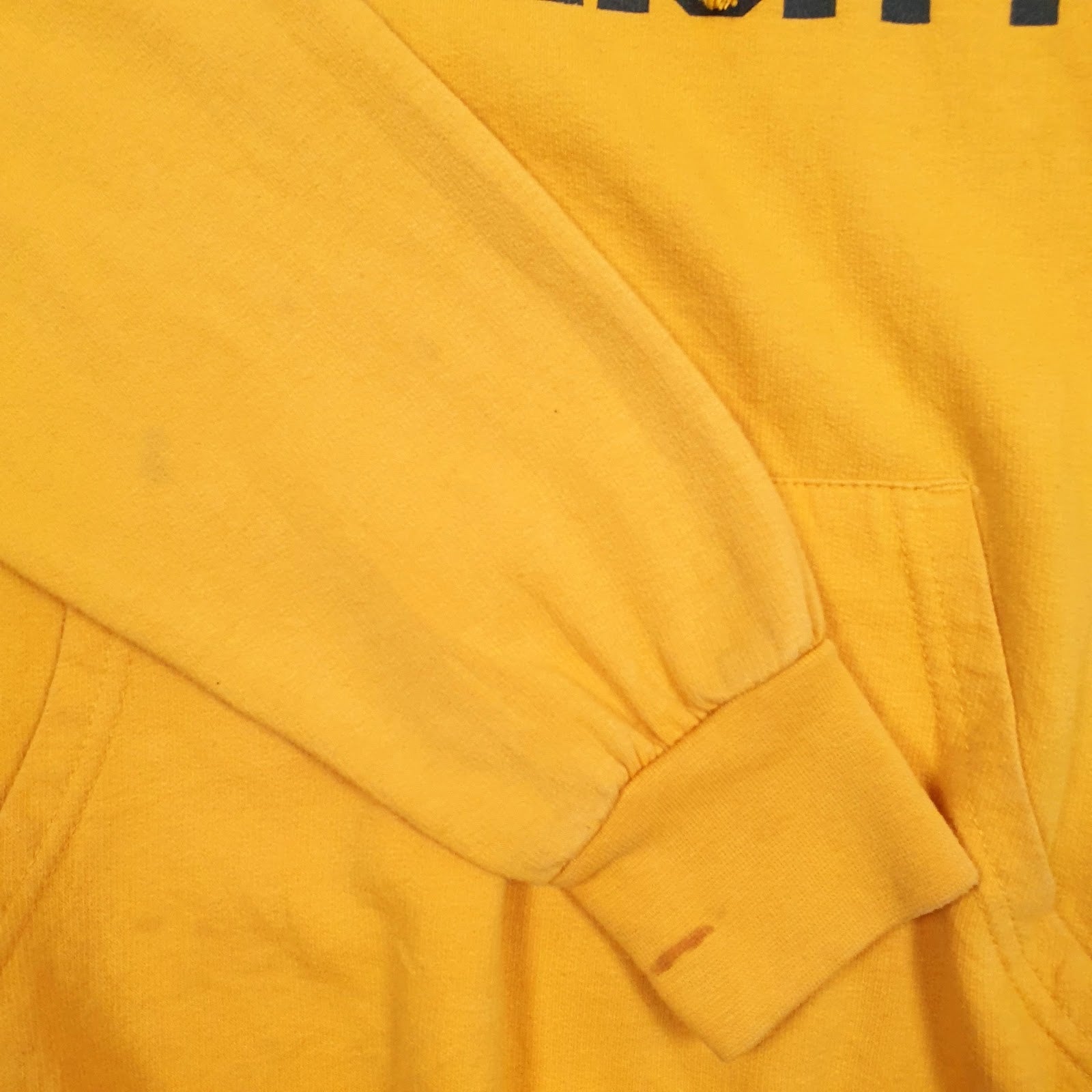Mens Yellow MV Sport Quinnipiac University Hoodie Jumper