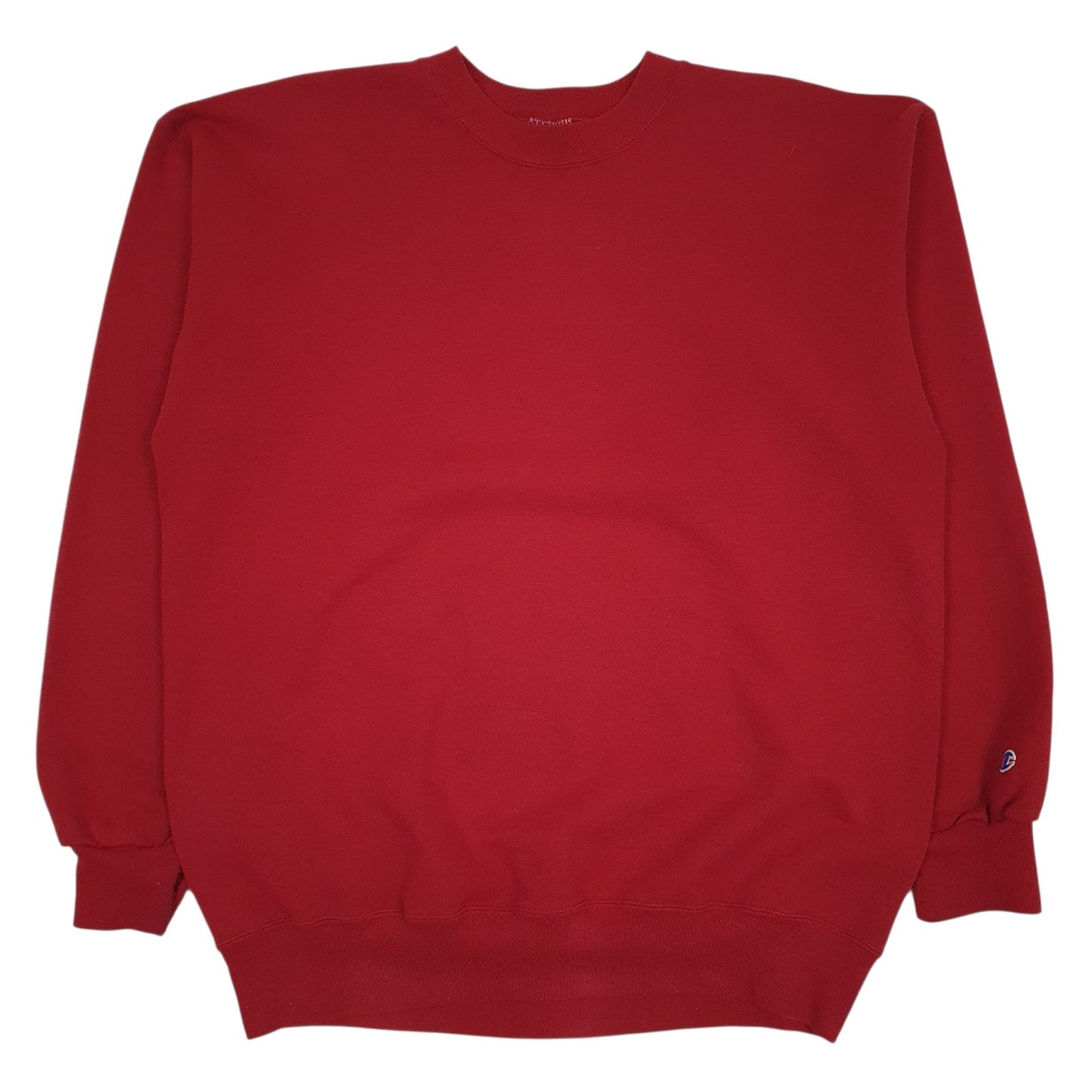 Mens Red Champion Vintage 90s Crewneck Jumper