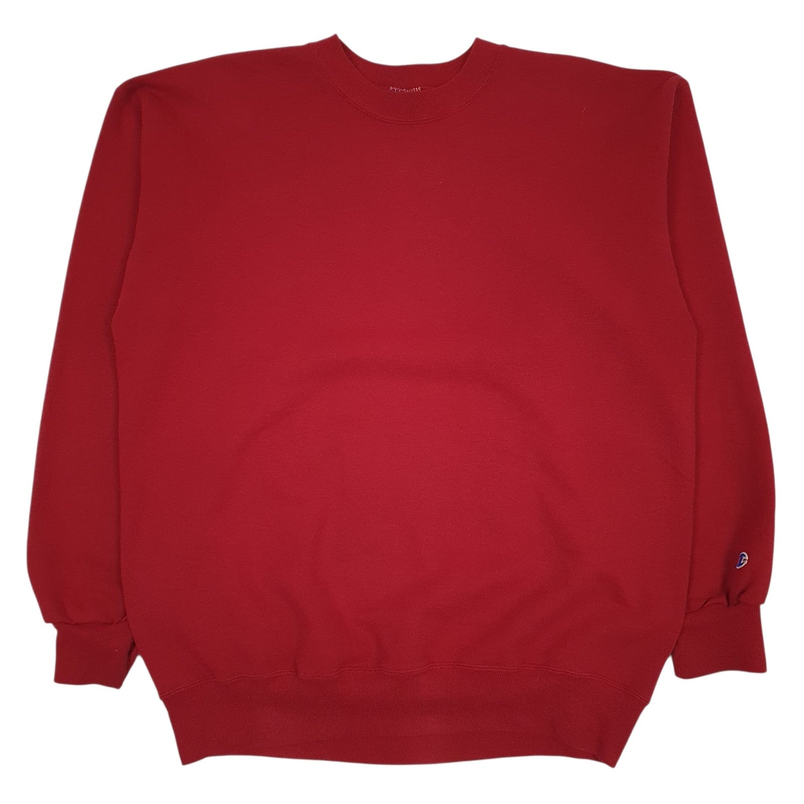 Mens Red Champion Vintage 90s Crewneck Jumper