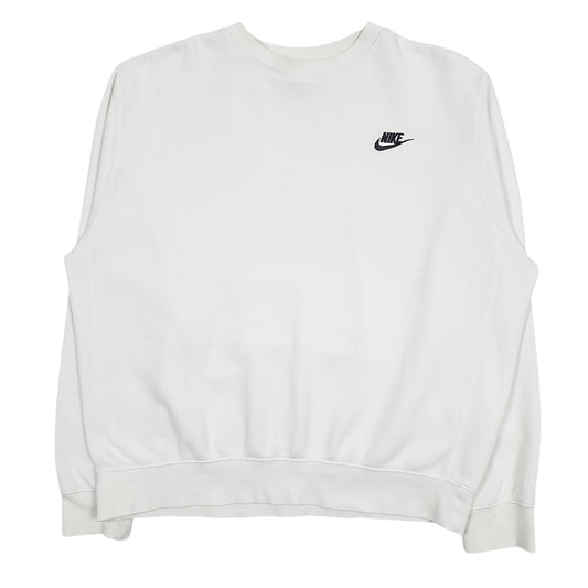 Mens White Nike  Crewneck Jumper