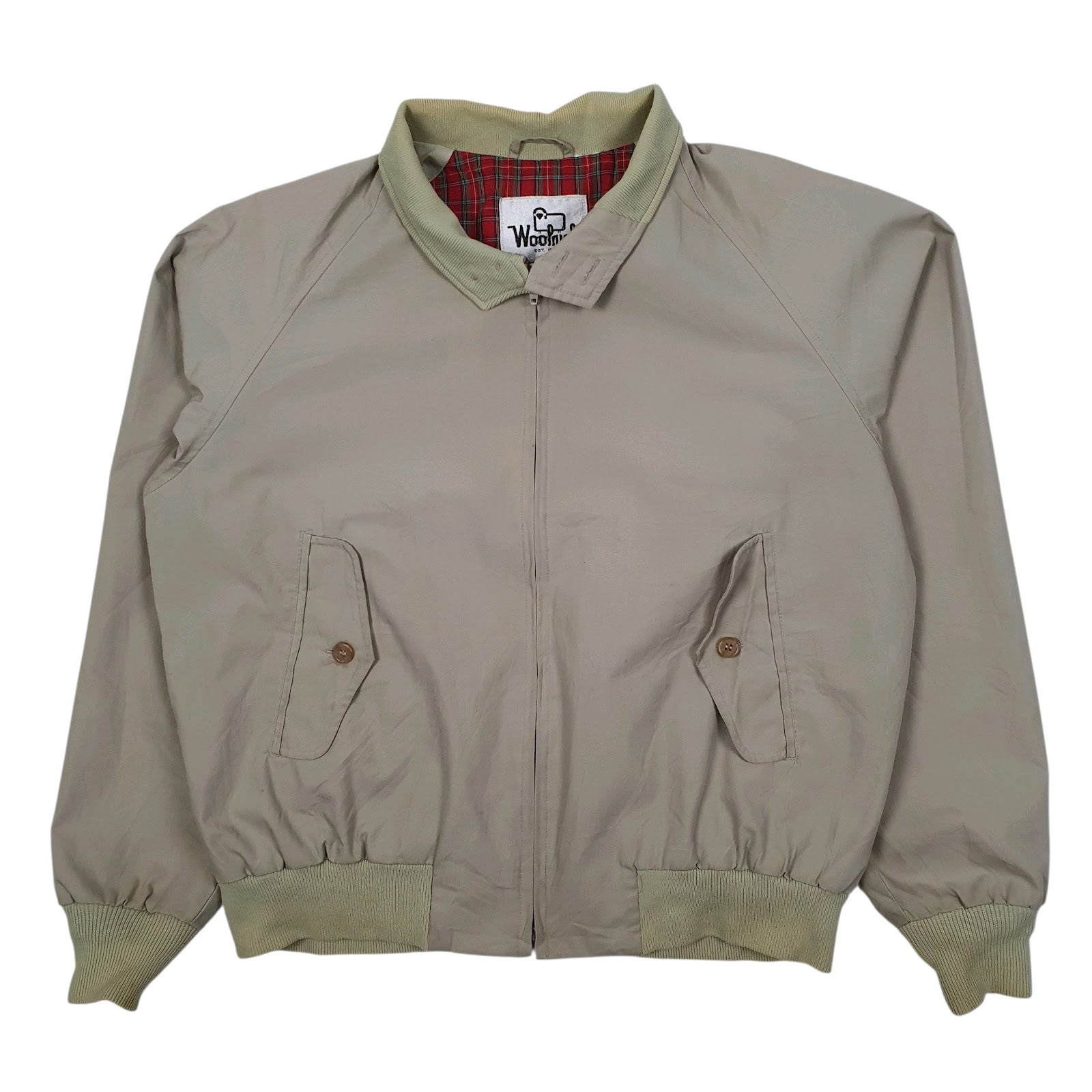 Mens Beige Woolrich Vintage 1970s Windbreaker  Coat