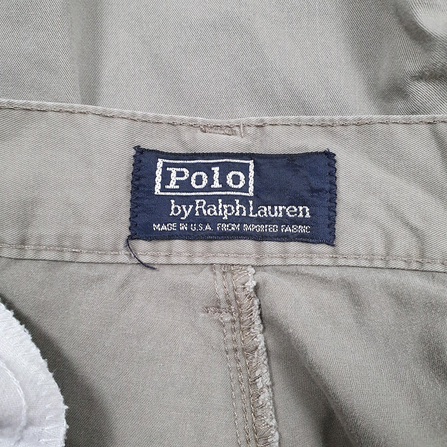 Mens Grey Polo Ralph Lauren Vintage 90s Made In USA Pleated  Trousers