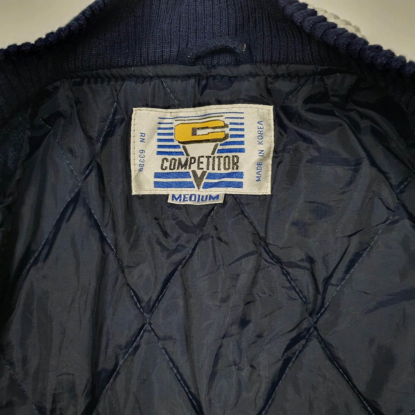 Mens Navy Competitor Vintage 90s Virginia Varsity  Coat