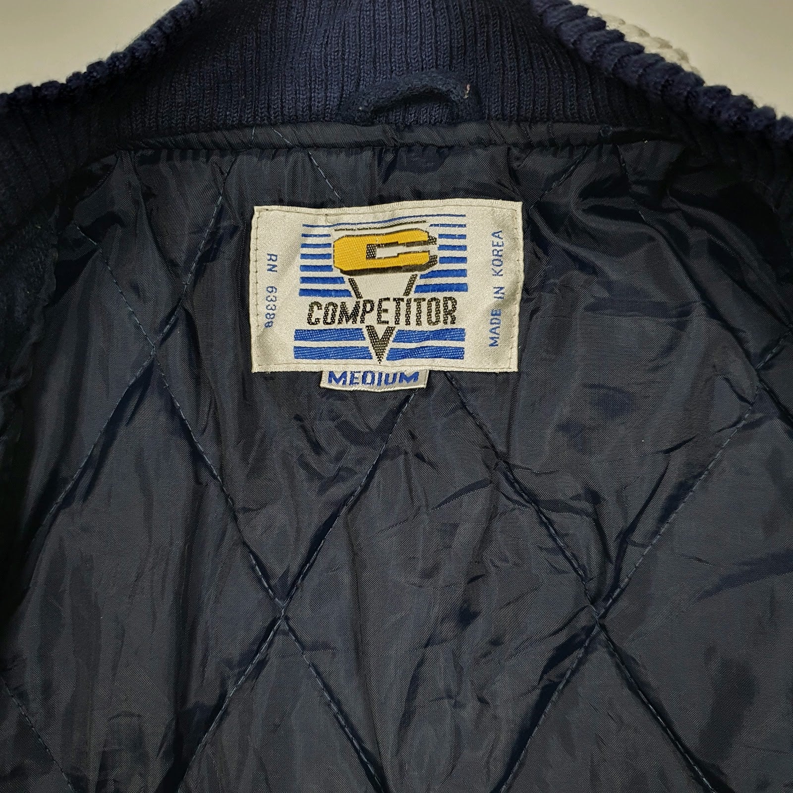 Mens Navy Competitor Vintage 90s Virginia Varsity  Coat