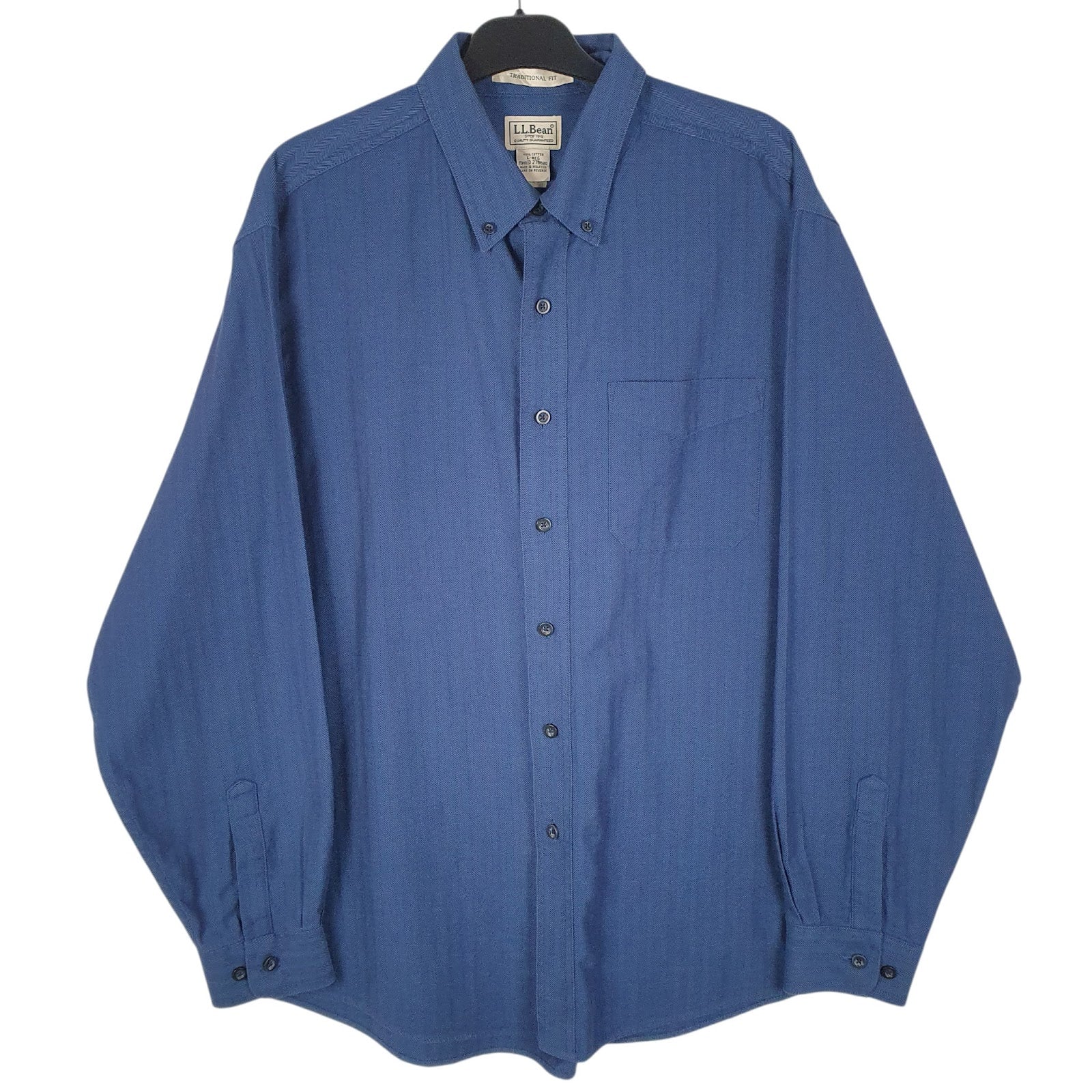 Mens Blue L.L.Bean  Long Sleeve Shirt