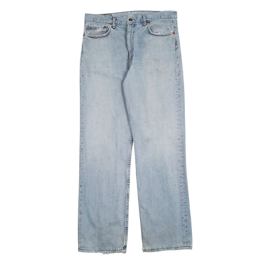 Mens Blue Levis Vintage 90s Distressed 520 JeansW34 L32