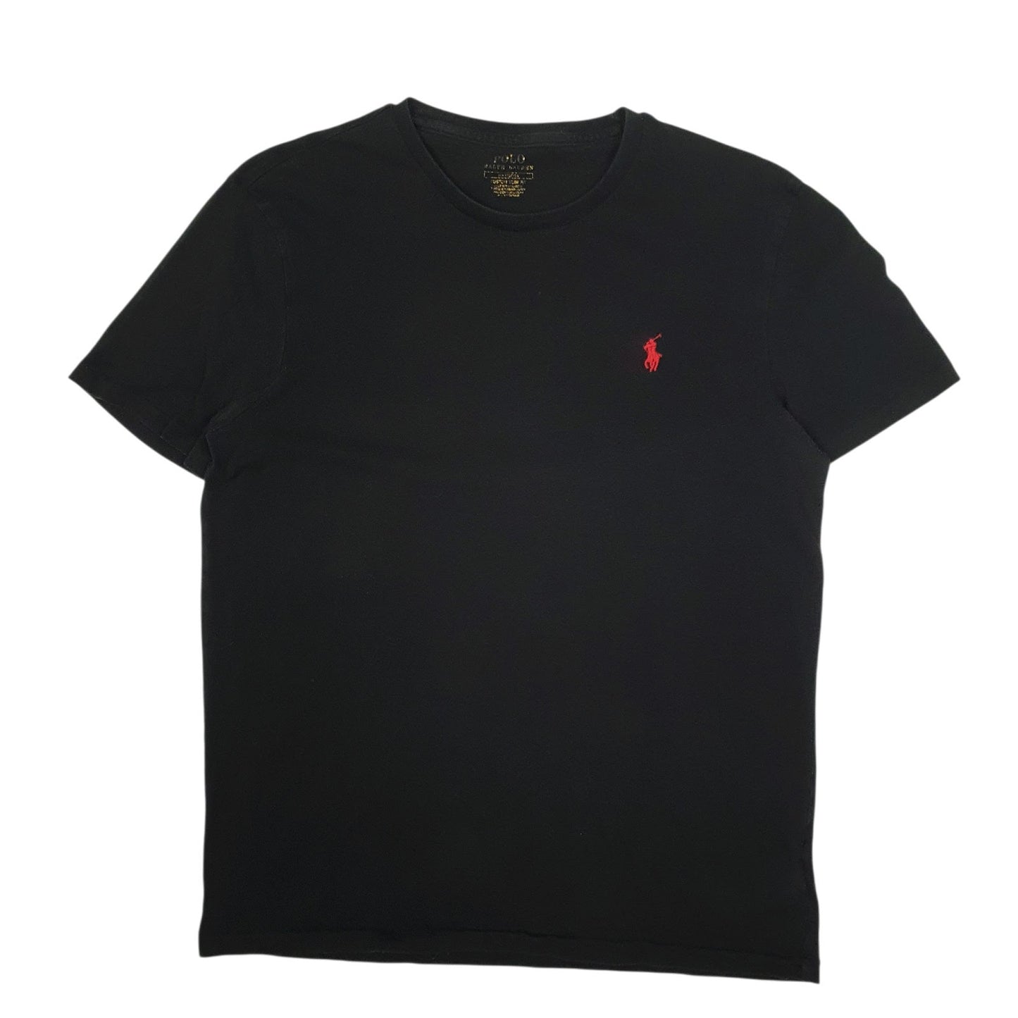 Mens Black Polo Ralph Lauren Custom Slim Fit Short Sleeve T Shirt
