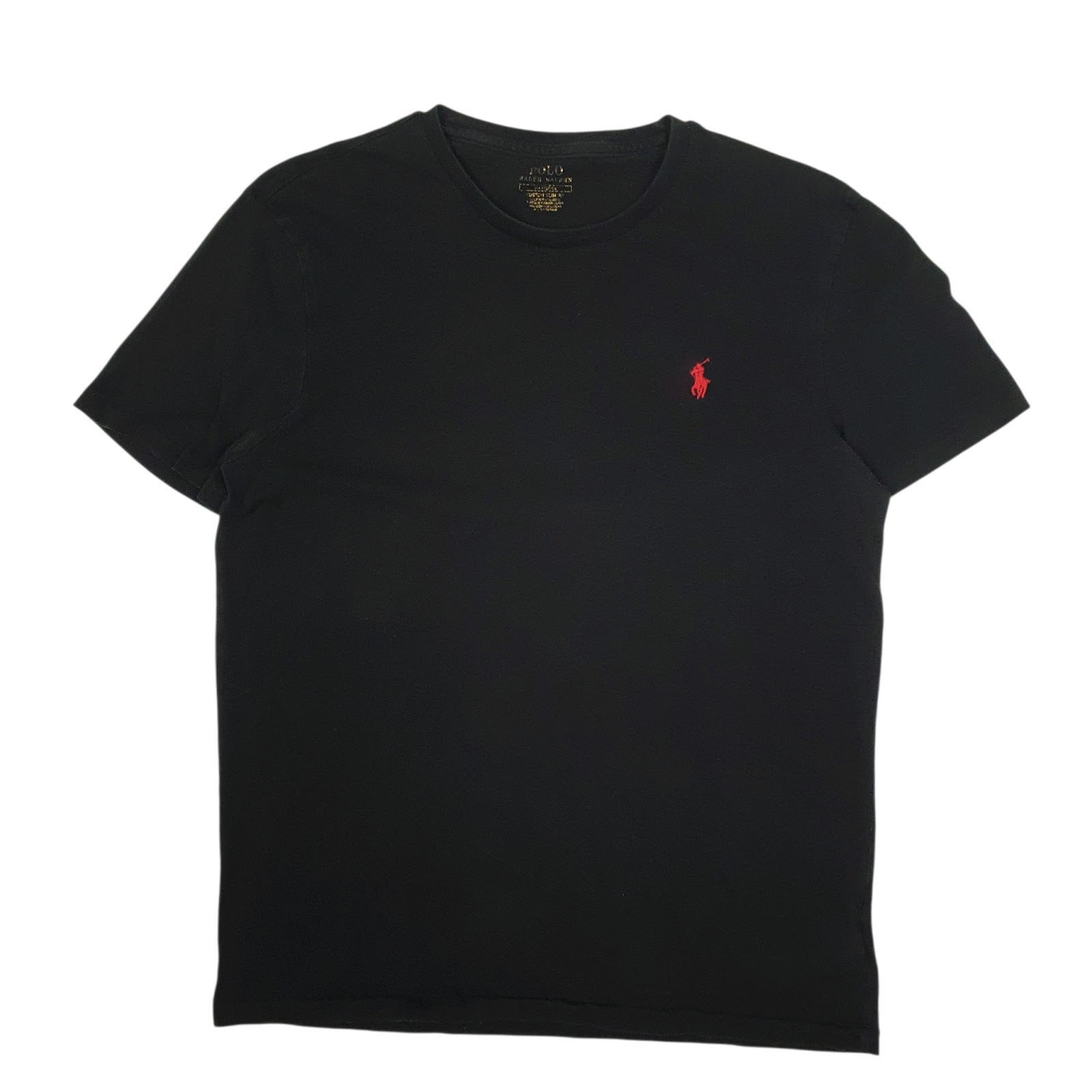 Mens Black Polo Ralph Lauren Custom Slim Fit Short Sleeve T Shirt