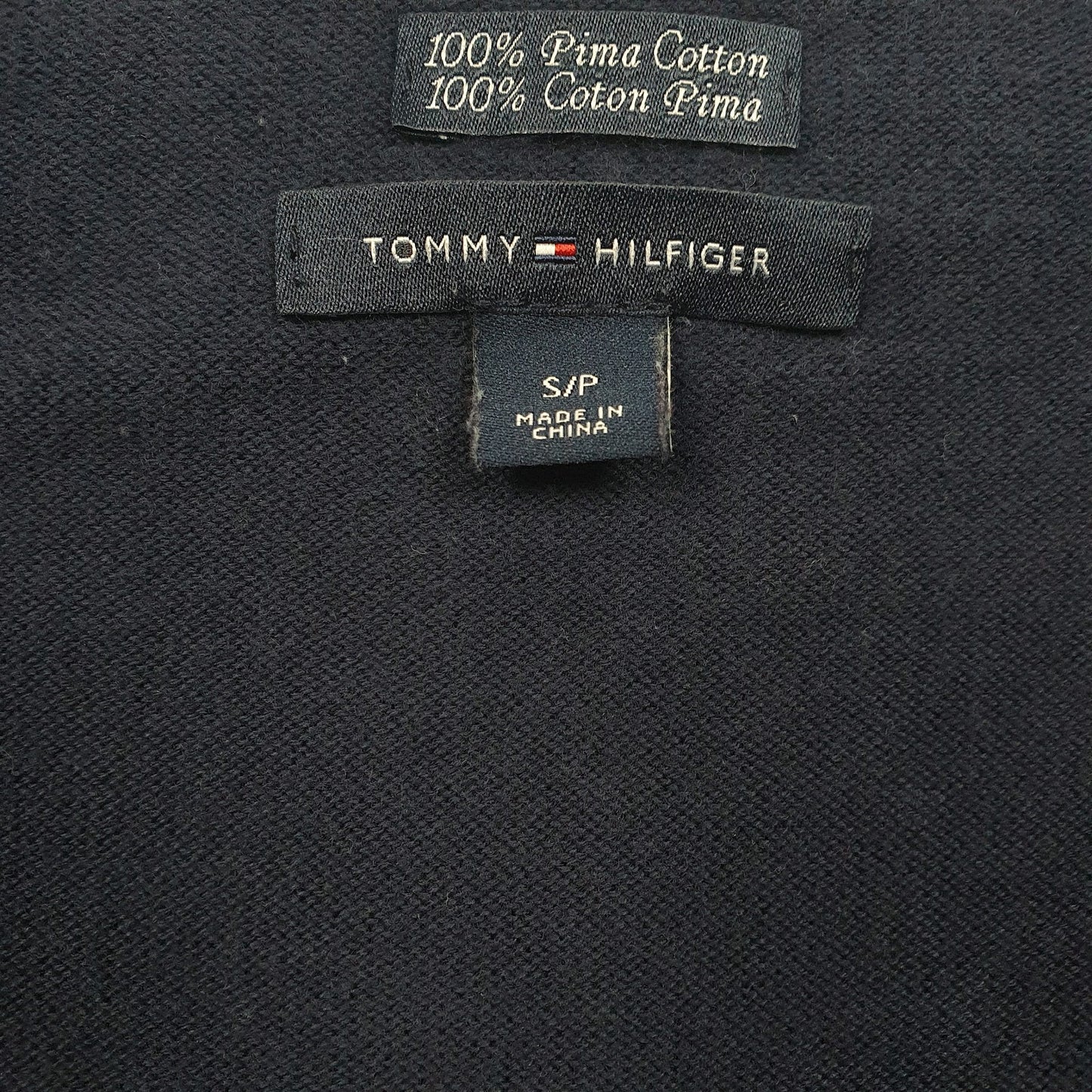 Womens Navy Tommy Hilfiger  V Neck Jumper