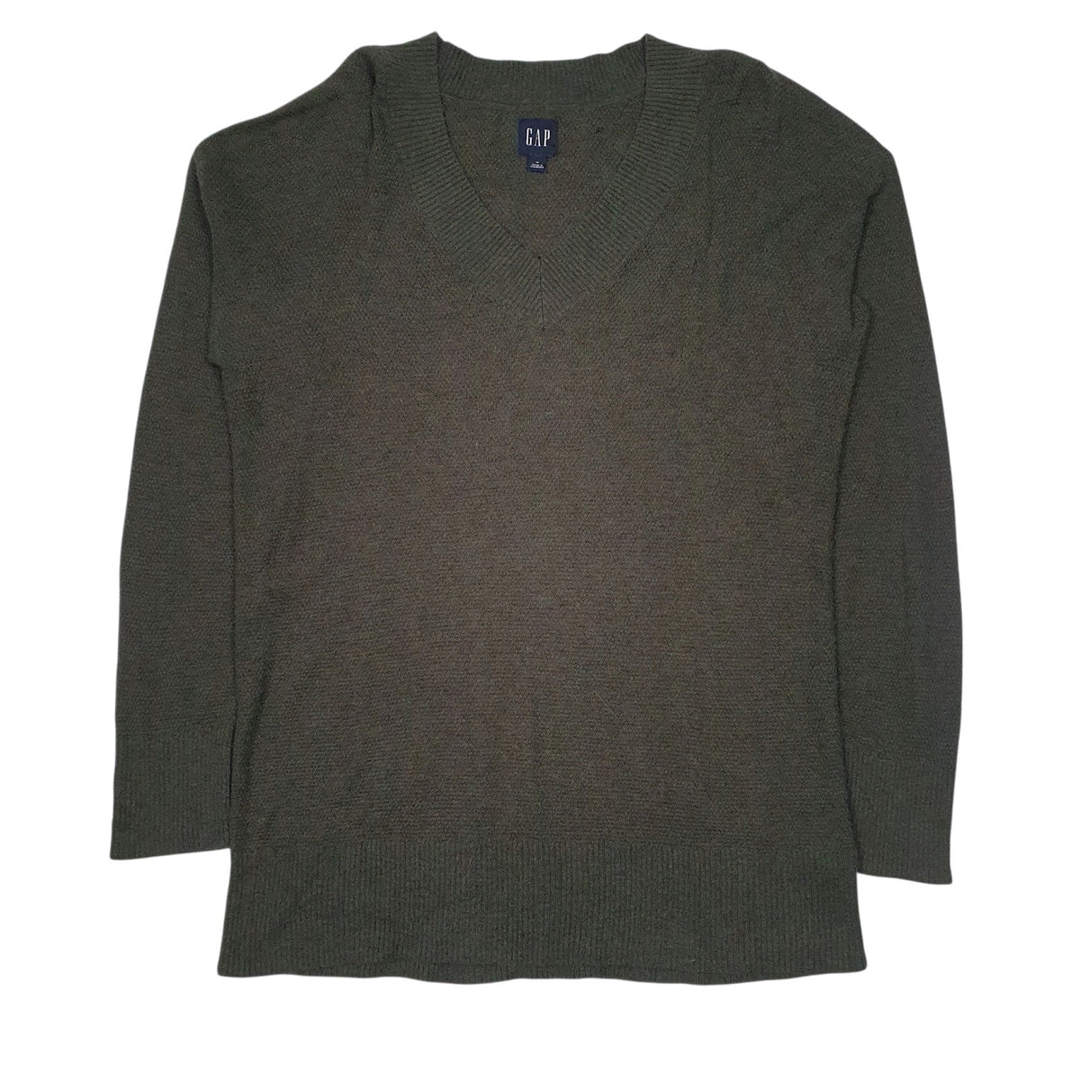 Womens Green Gap  V Neck Jumper