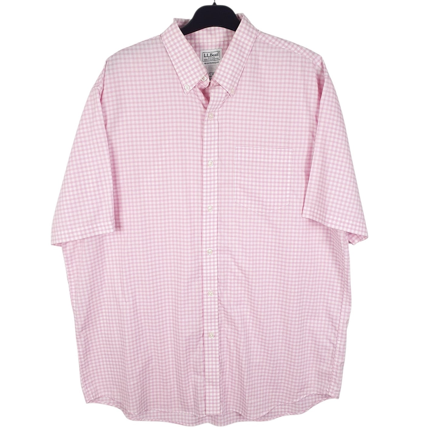 Mens Pink L.L.Bean  Short Sleeve Shirt