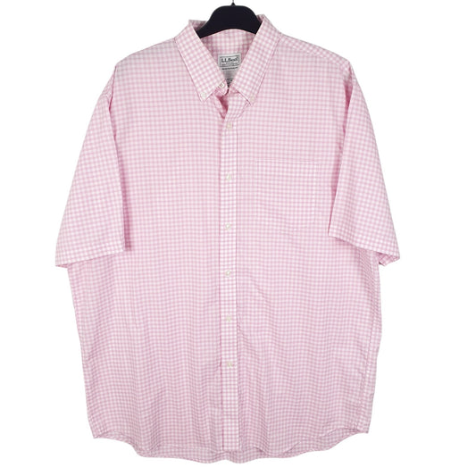 Mens Pink L.L.Bean  Short Sleeve Shirt