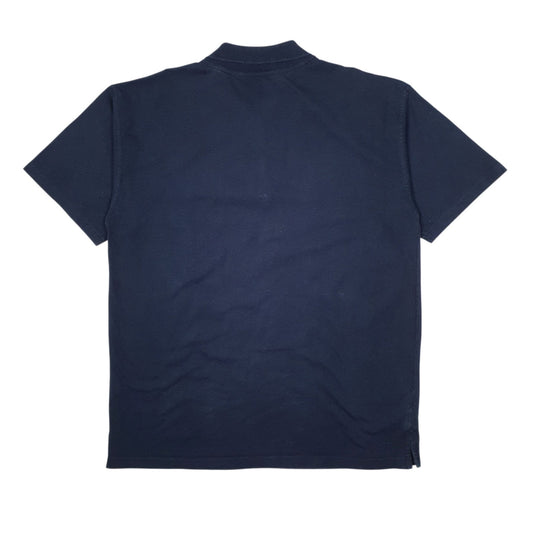 Mens Navy Fila  Cardigan Polo Shirt