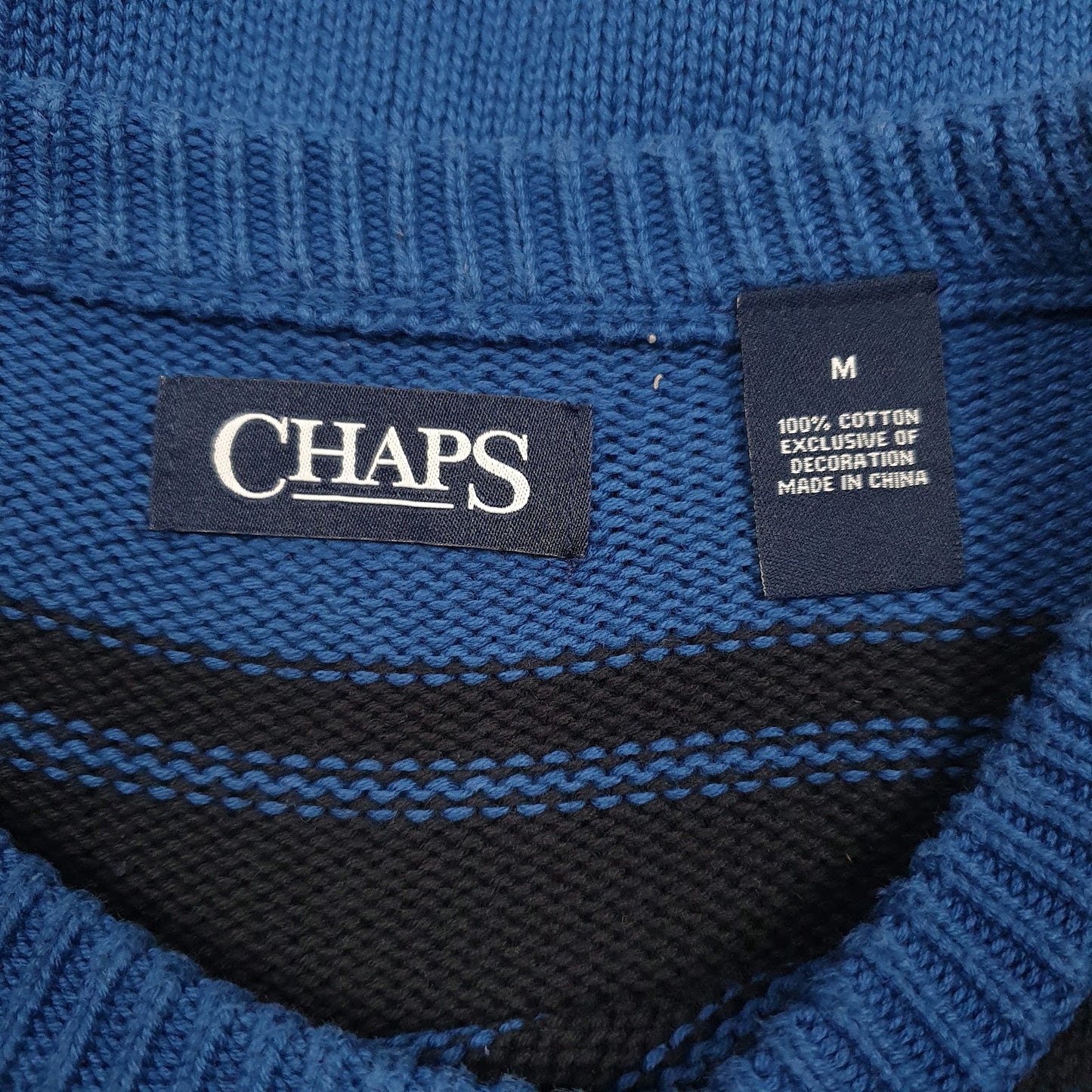 Mens Blue Chaps Knit Crewneck Jumper