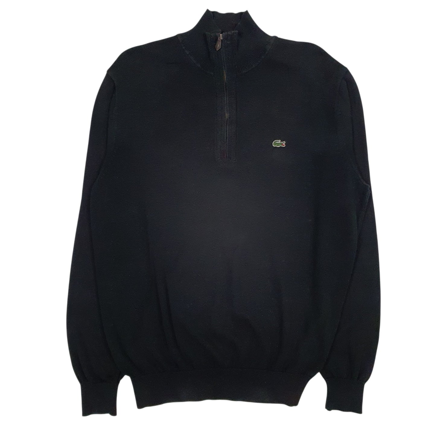 Mens Black Lacoste  Quarter Zip Jumper