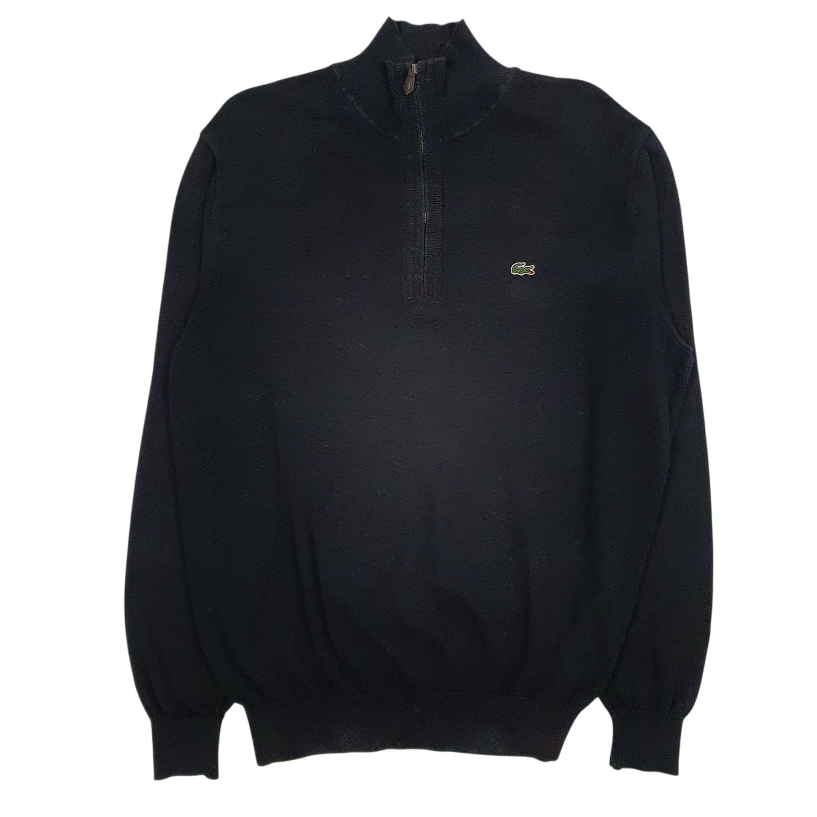 Mens Black Lacoste  Quarter Zip Jumper