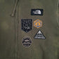 Mens Green The North Face Patches Full Zip Jumper