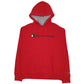 Mens Red Champion Spellout Hoodie Jumper
