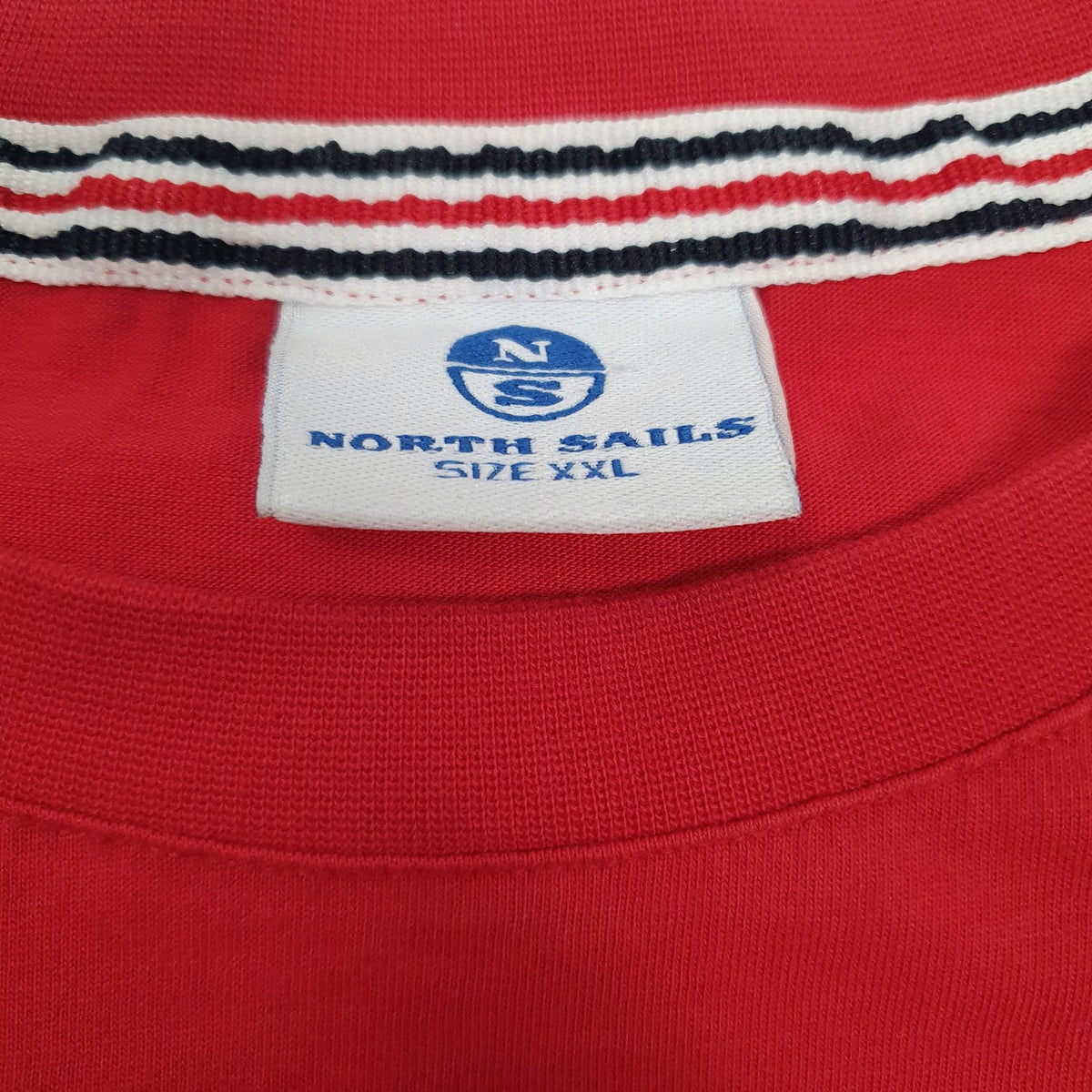 Mens Red North Sails Spellout  T Shirt