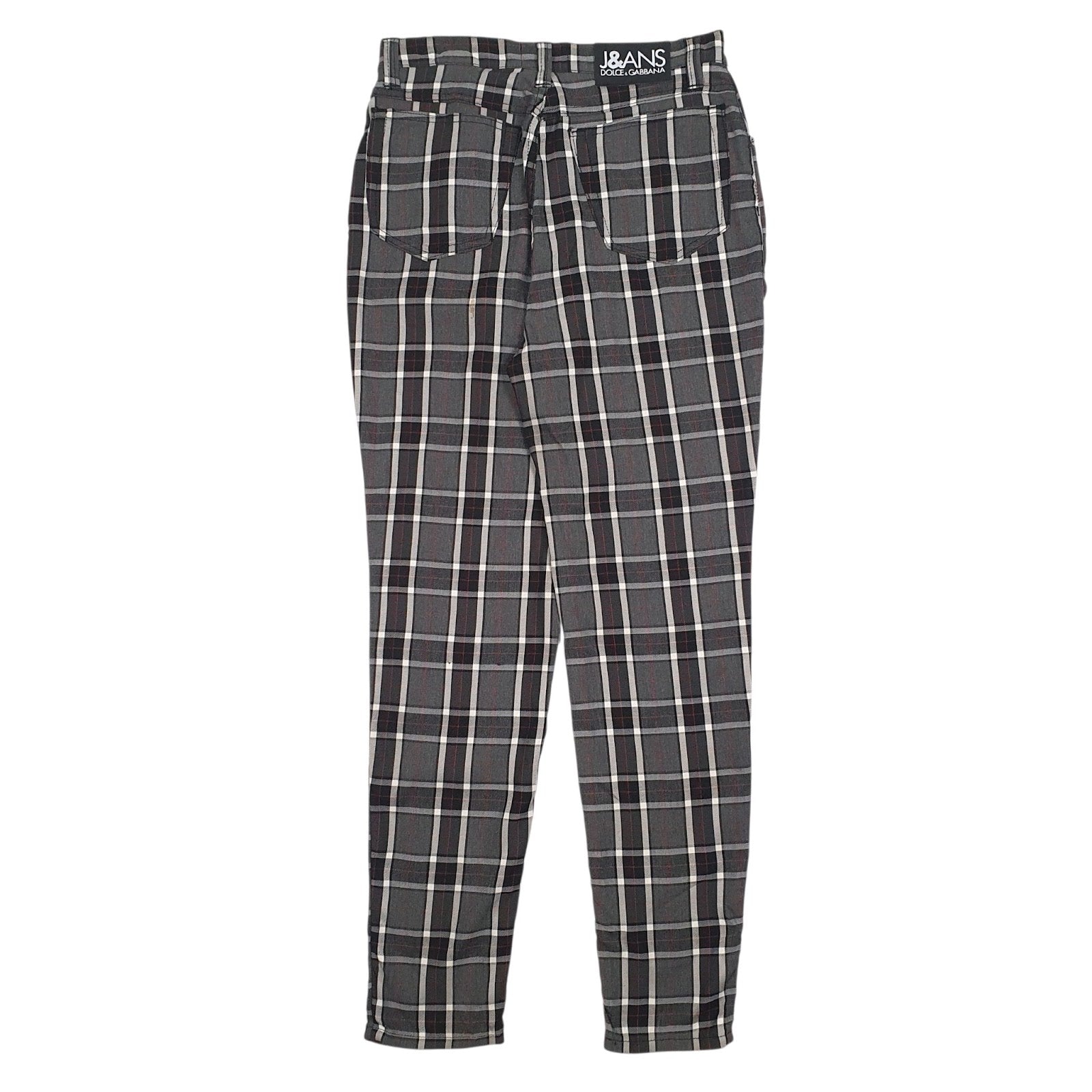 Womens Grey Dolce and Gabbana Plaid  Trousers