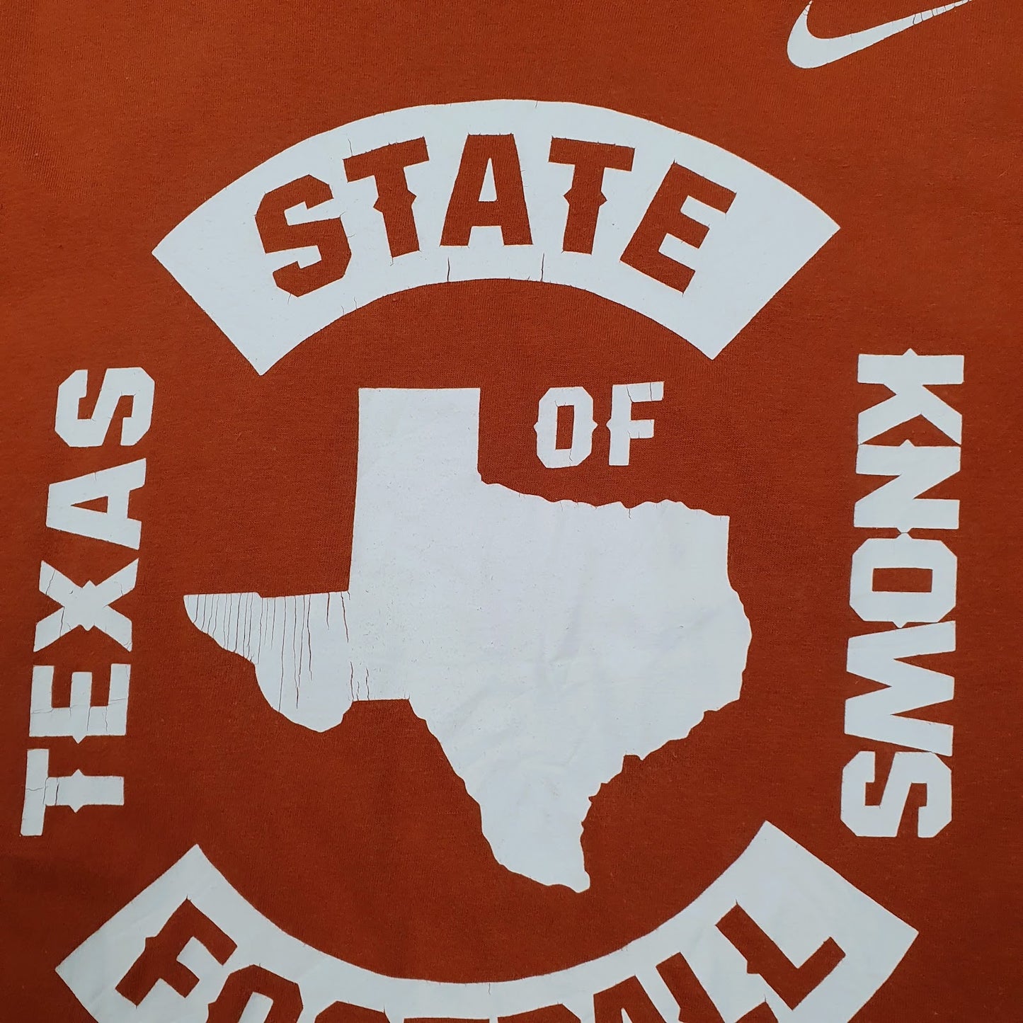 Mens Orange Nike Texas Football  T Shirt