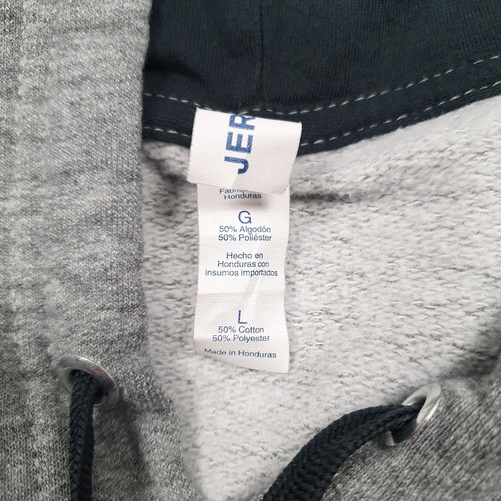 Mens Grey Jerzees  Hoodie Jumper