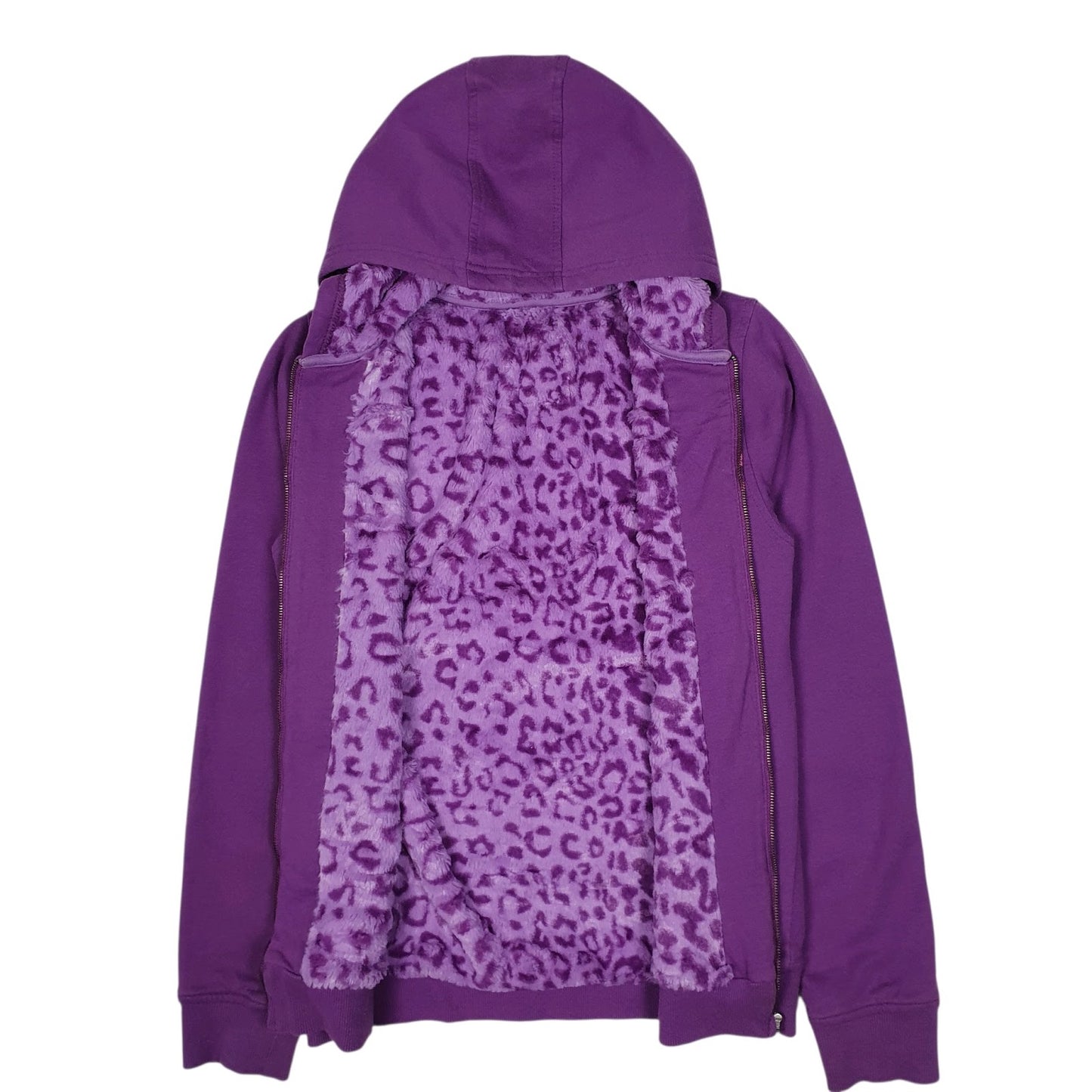 Womens Purple Calvin Klein Fleece Lined Full Zip Jumper