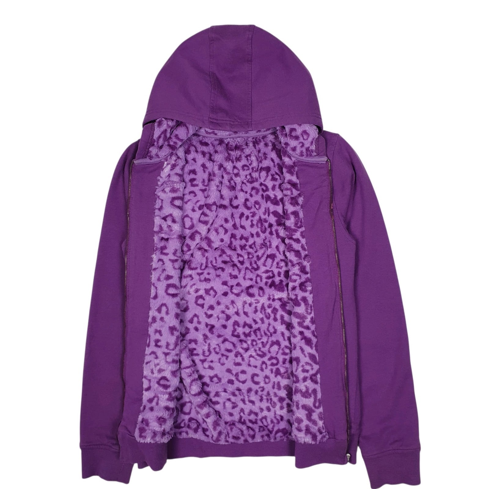 Womens Purple Calvin Klein Fleece Lined Full Zip Jumper