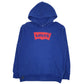 Mens Blue Levis Spellout Hoodie Jumper