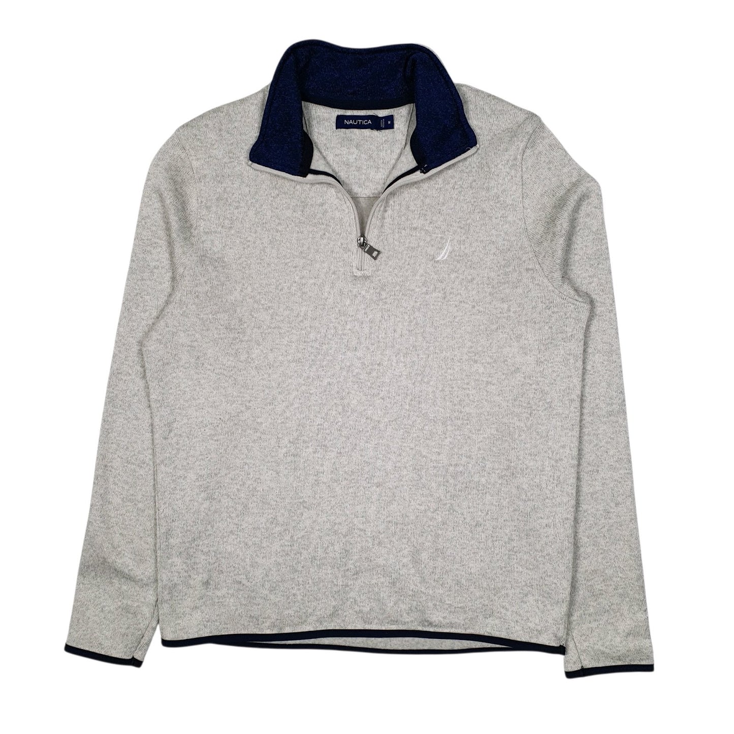 Mens Grey Nautica  Quarter Zip Jumper