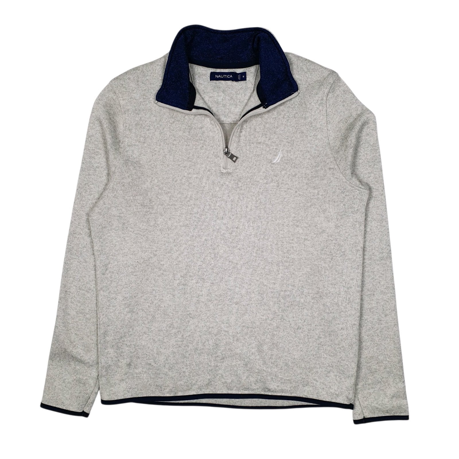 Mens Grey Nautica  Quarter Zip Jumper