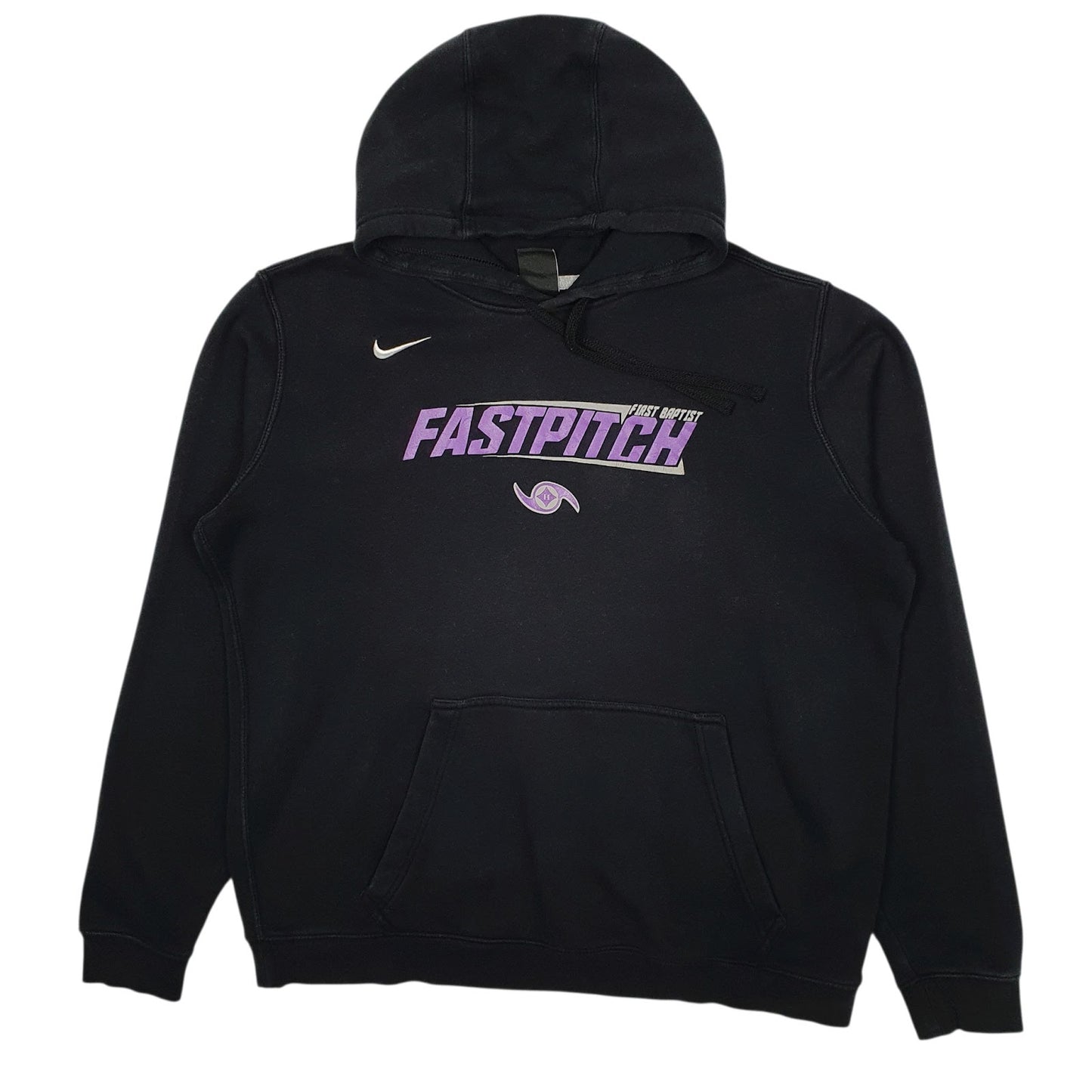 Mens Black Nike First Baptist Fast Pitch Hoodie Jumper