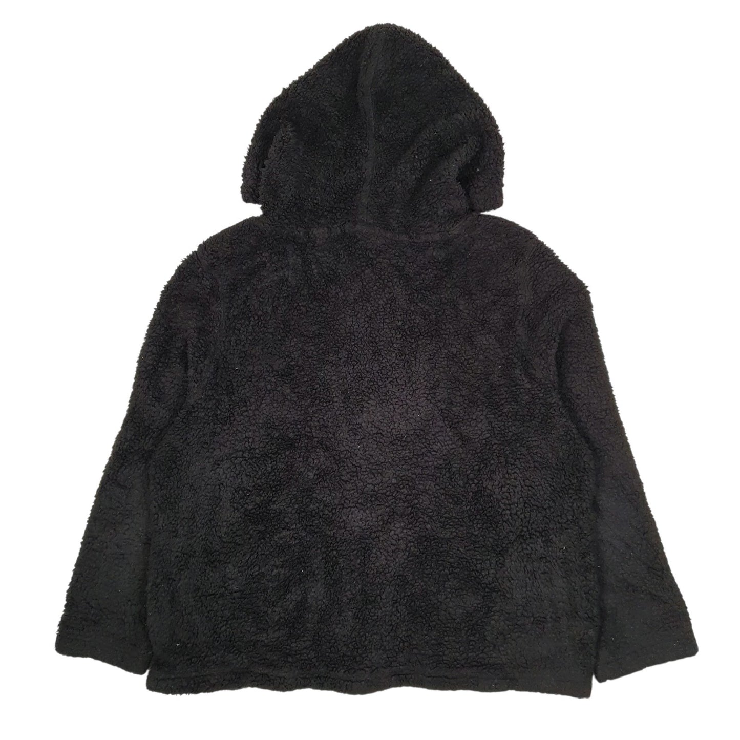 Womens Black Tommy Hilfiger Hoodie Sherpa Full Zip Jumper